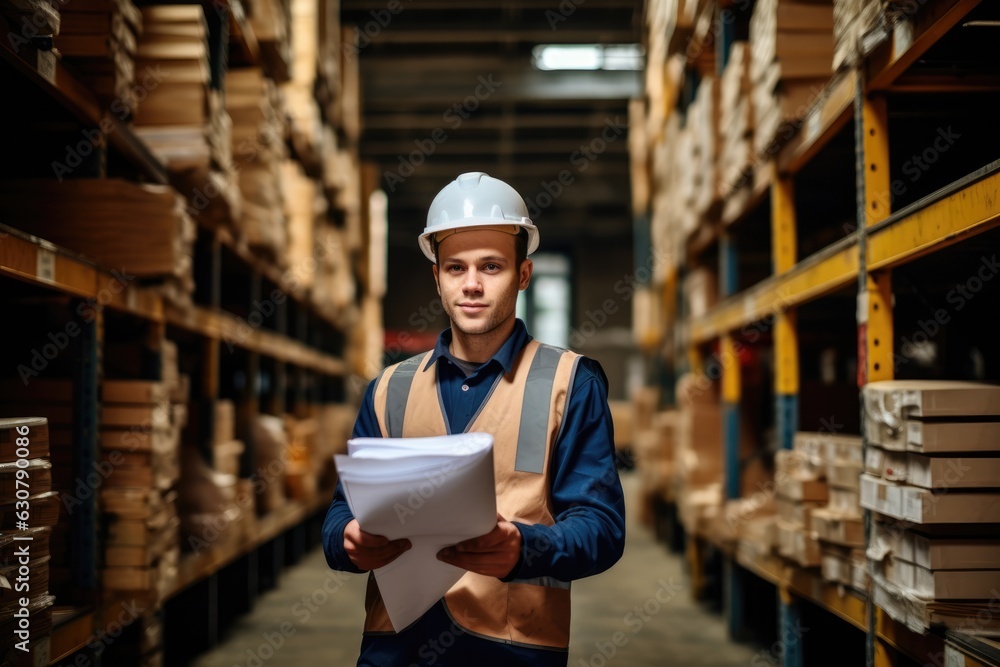 Warehouse worker doing inventory. inventory control Warehouse worker doing inventory. inventory control
