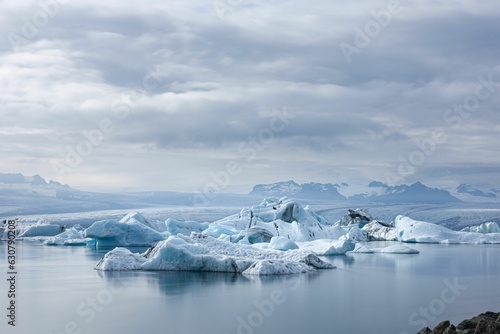 Beautiful landscape view of the Solheimajokull glacier and icebergs in Iceland © Matteo Piccinno/Wirestock Creators