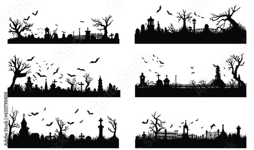 Spooky halloween border illustration,Cute Cartoon Style Illustration for Kids' Holiday