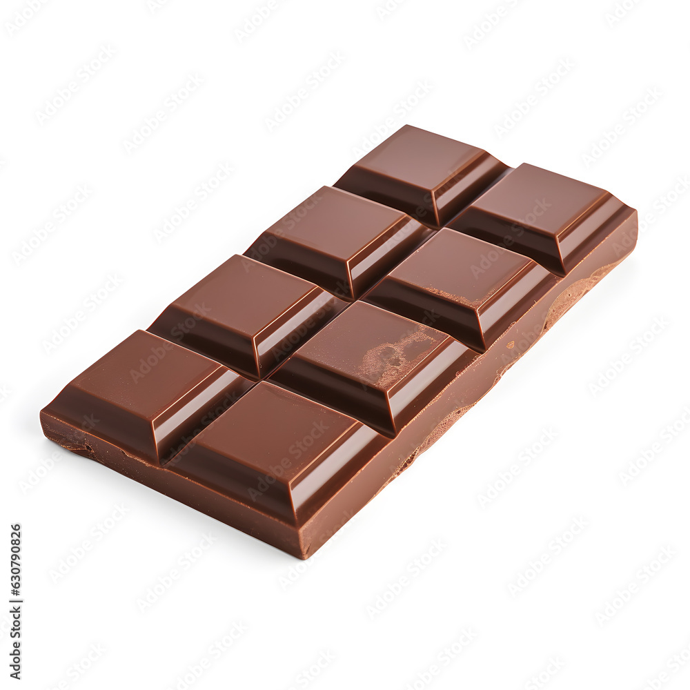 chocolate bar with white background generated AI chocolate bar with white background generated AI