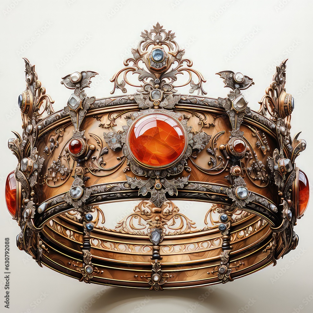 Beautiful Renaissance Crown in Orange