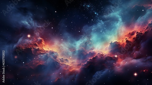 Space background with nebula and stars