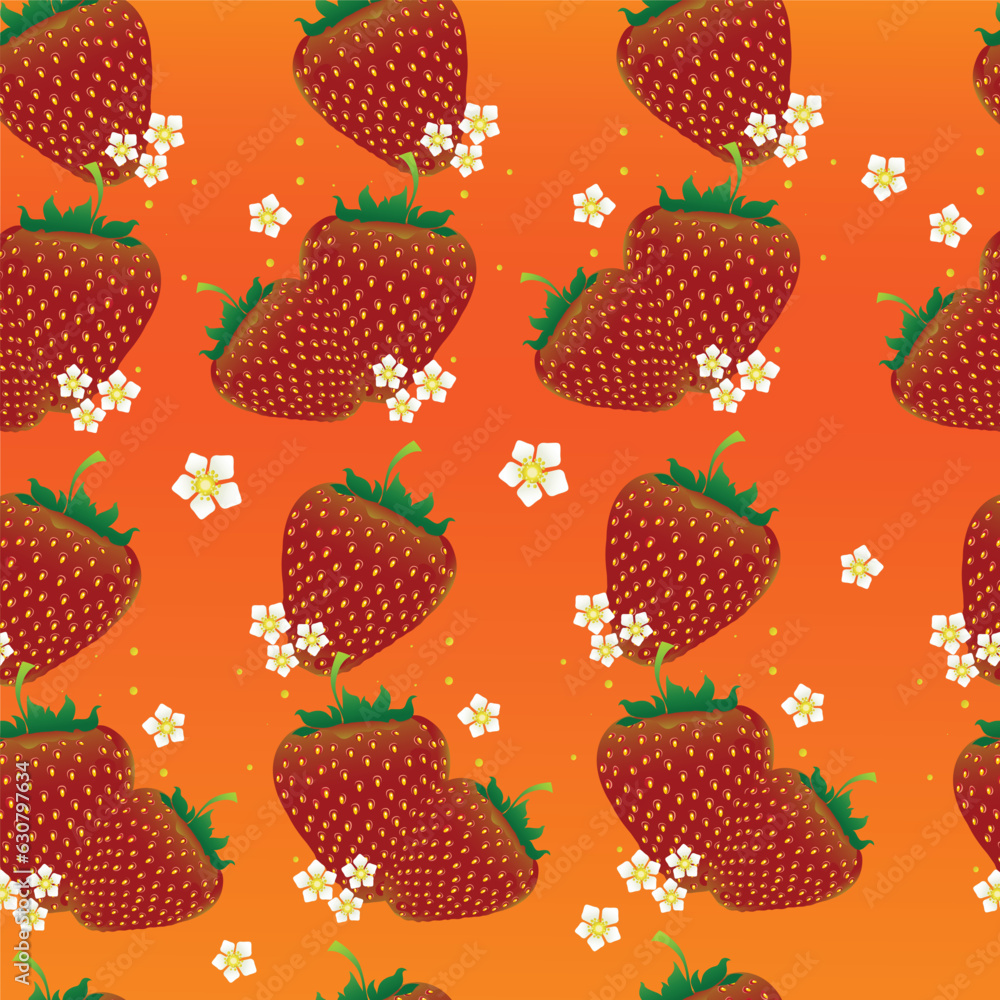 vector seamless beautiful strawberry illustration without end suitable for existing designs, backgrounds, for print, for wrapping paper and so on
vector seamless beautiful strawberry illustration without end suitable for existing designs, backgrounds, for print, for wrapping paper and so on