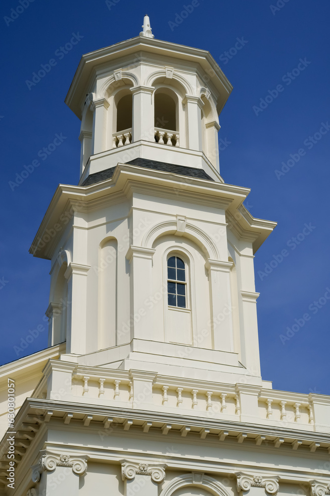 Tower of Provincetown public library Cape Cod MA USA Tower of Provincetown public library Cape Cod MA USA