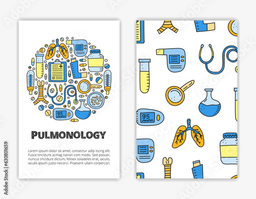Card templates with pulmonology items.