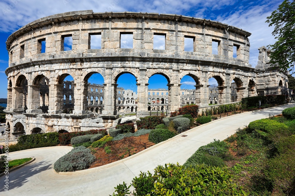 Amphitheater of Pula, located in Istria, Croatia