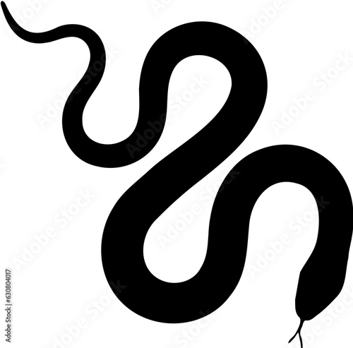 snake in black vector
