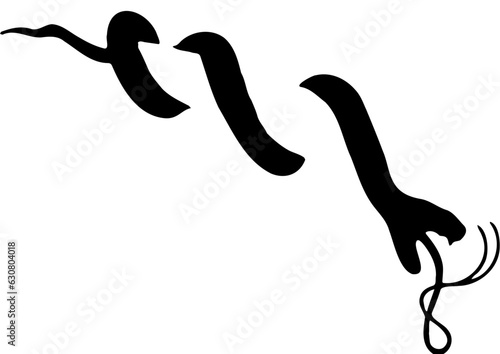 illustration of a silhouette of a snake