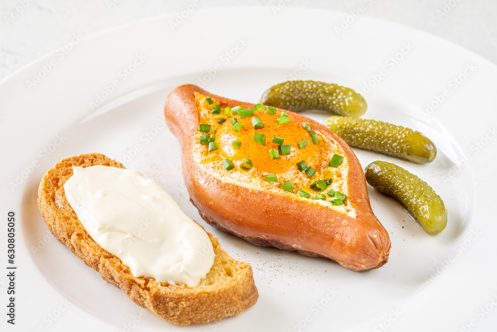 Sausage stuffed with egg Sausage stuffed with egg