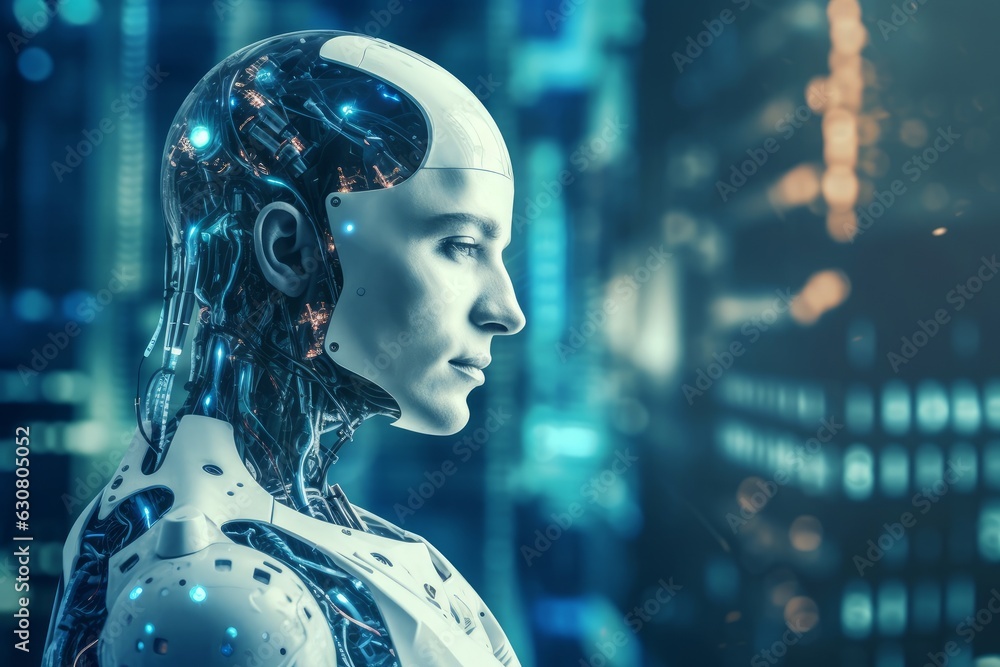 Artificial intelligence in business futuristic bionic Artificial intelligence in business futuristic bionic