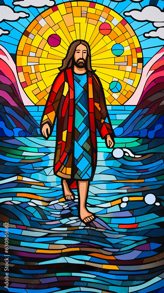 jesus cristo andando sobre as águas 