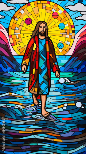 jesus cristo andando sobre as águas 