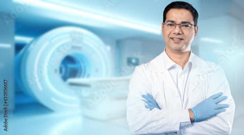Male doctor. Radiologist wi...