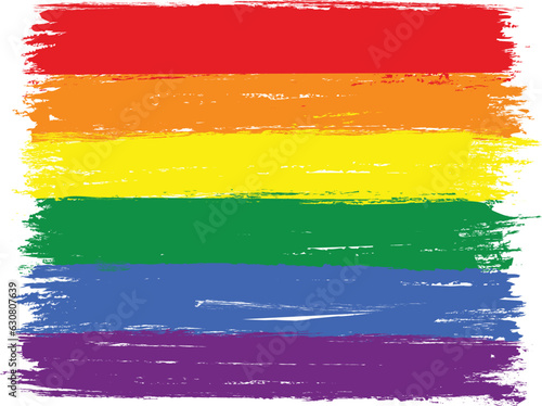 lgbt flag carelessly drawn with crayons