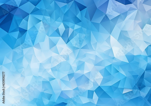 青色のポリゴン抽象背景テクスチャ素材