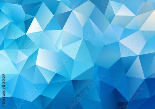 青色のポリゴン抽象背景テクスチャ素材