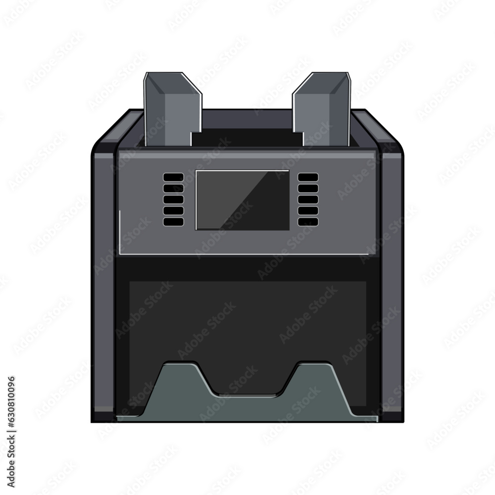 banknote counter machine cartoon. equipment payment, bill pay, office financial banknote counter machine sign. isolated symbol vector illustration banknote counter machine cartoon. equipment payment, bill pay, office financial banknote counter machine sign. isolated symbol vector illustration