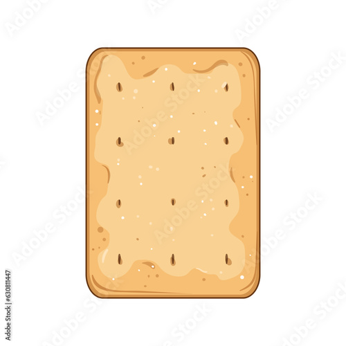 healthy cracker biscuit cartoon. crispy cookie, snack sweet, closeup cheese healthy cracker biscuit sign. isolated symbol vector illustration