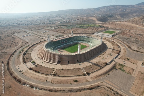 The Grand Adrar stadium in Agadir, viewed from the air