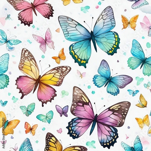 seamless pattern with butterflies © Julalak
