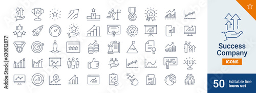 Success icons Pixel perfect. Investment, graph, finance, ....