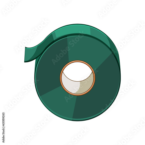 sticky electrical tape cartoon. black sticker, repair equipment, insulation roll sticky electrical tape sign. isolated symbol vector illustration