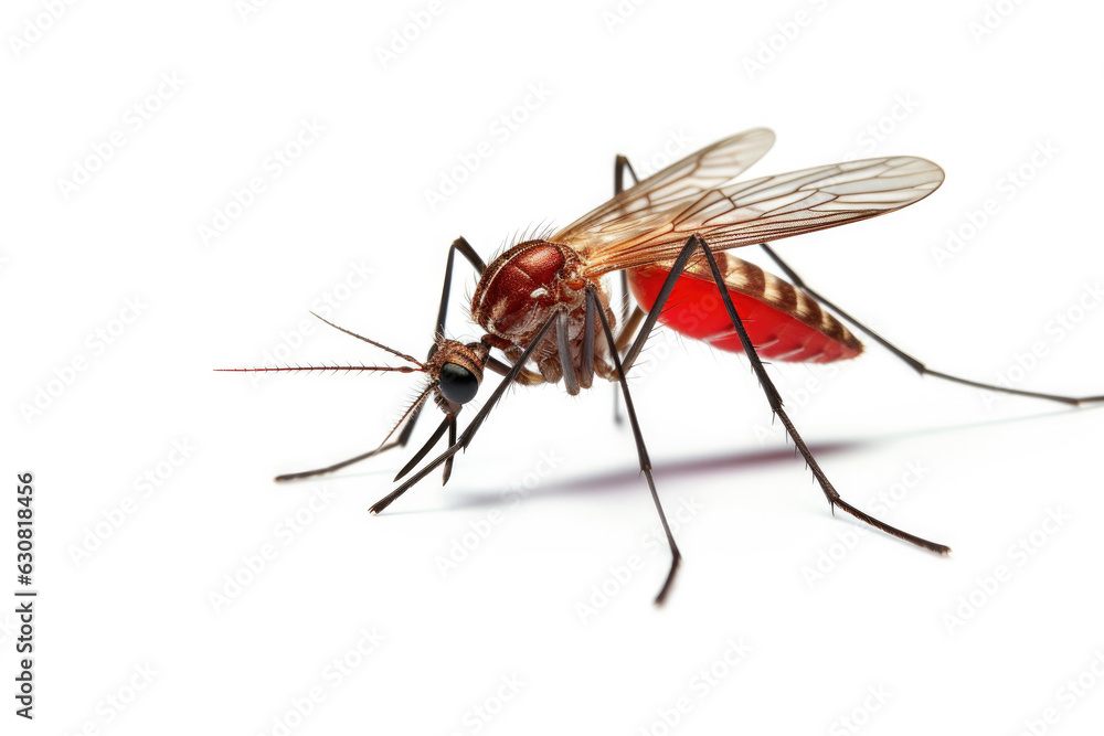 Bloodsucker mosquito isolated on white background Bloodsucker mosquito isolated on white background
