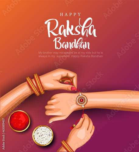 Happy Raksha Bandhan with nice creative wallpaper background. abstract vector illustration design