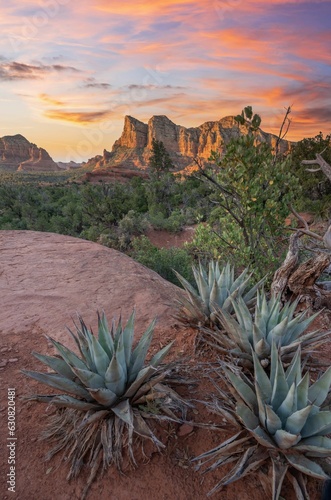 Sunset at Mermaid Mt in Sedona, AZ