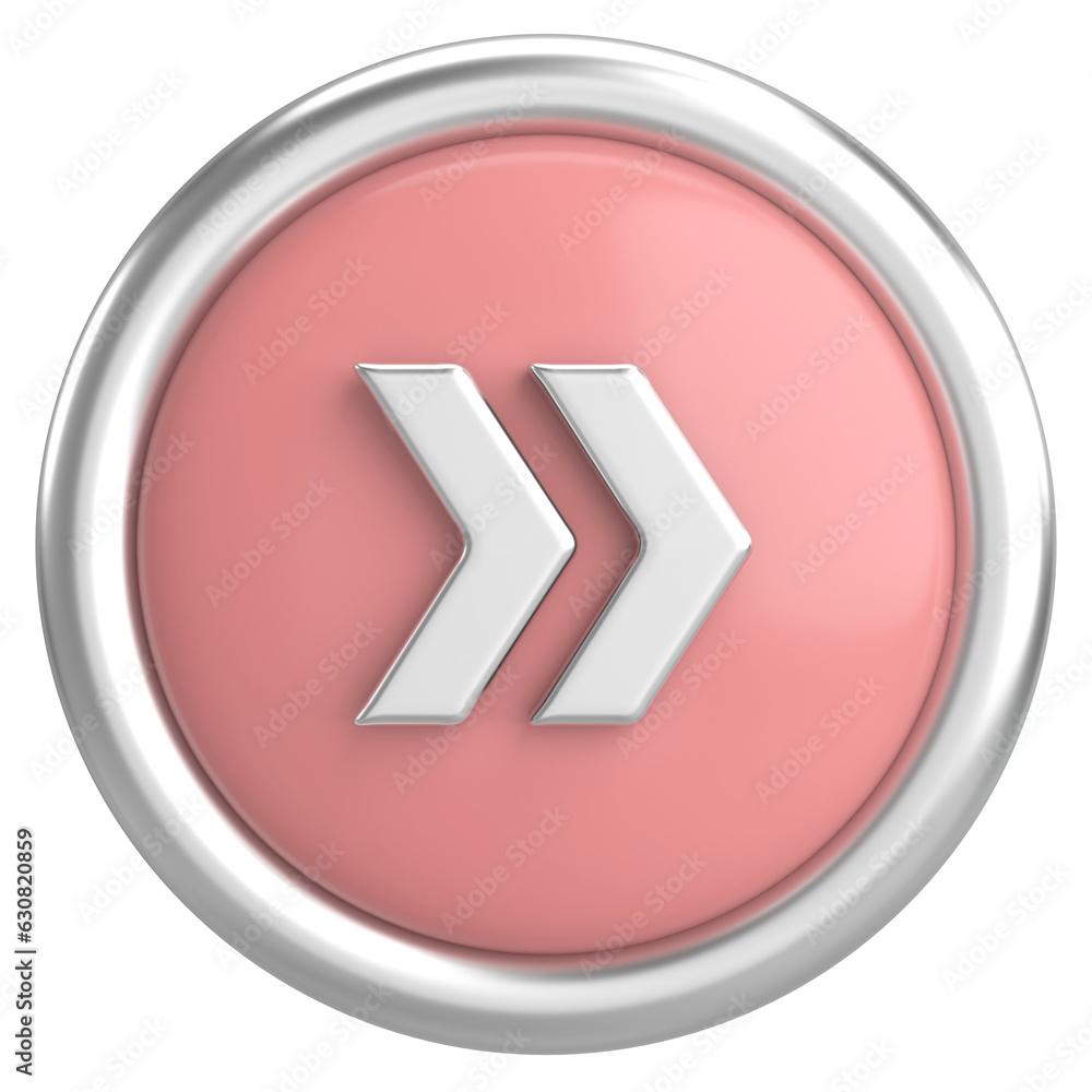 Next button. Continue button. 3D illustration. Next button. Continue button. 3D illustration.