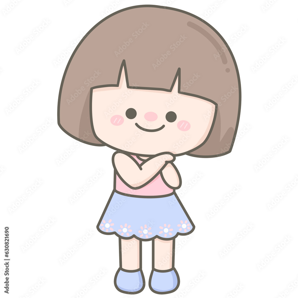 Cute happy little girl 