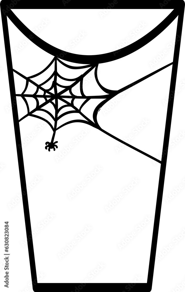 A glass with a cobweb and a spider for Halloween.
A glass with a cobweb and a spider for Halloween.