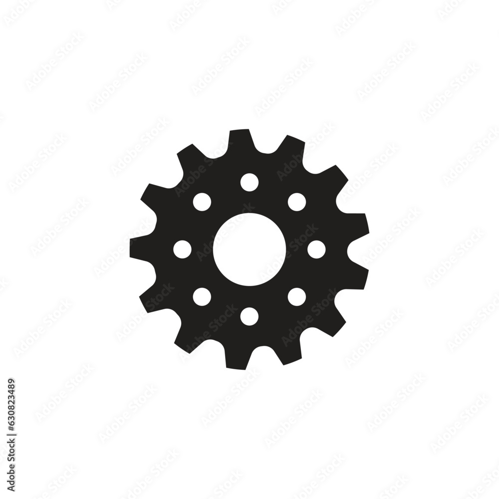 Gear illustration logo icon vector flat design template and symbol Gear illustration logo icon vector flat design template and symbol