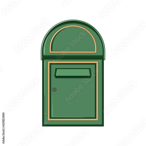 box mailbox letter cartoon. envelope post, red delivery, postbox box box mailbox letter sign. isolated symbol vector illustration