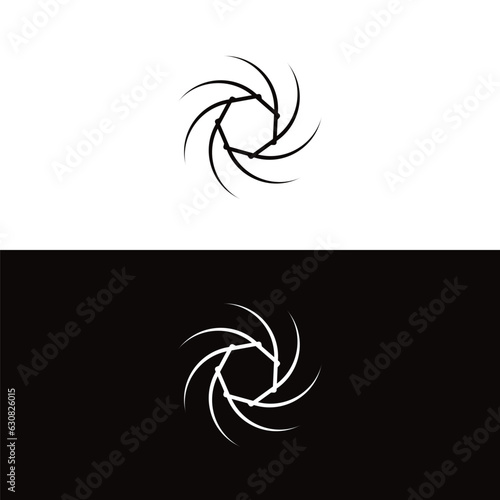Fototapeta Naklejka Na Ścianę i Meble -  Circle icon vector logo template design . Circle silhouette illustration