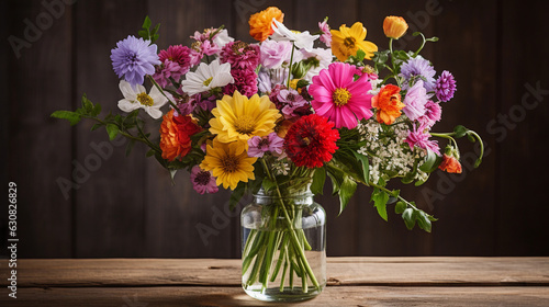Wallpaper Mural A Vase Overflowing with Exquisite Flower Bouquet Torontodigital.ca