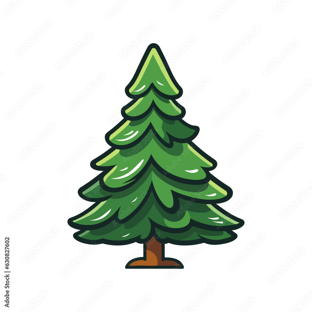 Christmas tree icon. Simple style. Vector illustration Christmas tree icon. Simple style. Vector illustration