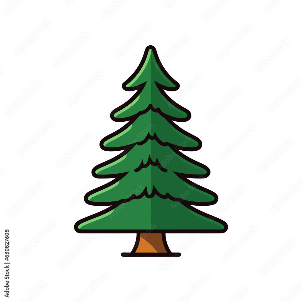 Christmas tree icon. Simple style. Vector illustration Christmas tree icon. Simple style. Vector illustration
