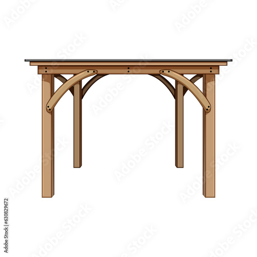 architecture pergola patio cartoon. exterior outside, house window, building sky architecture pergola patio sign. isolated symbol vector illustration