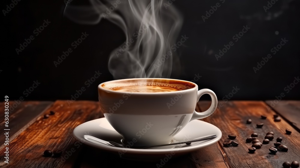 Refreshing hot cup of coffee at a cafe. Refreshing hot cup of coffee at a cafe.