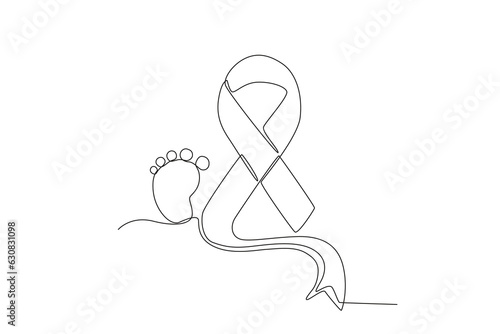 The concept of supporting awareness of babies. Pregnancy and infant loss awareness month