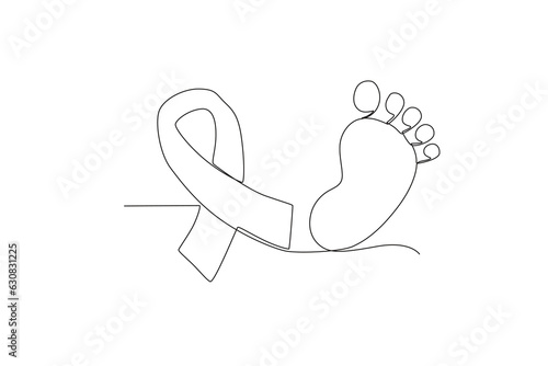 A miscarriage awareness band. Pregnancy and infant loss awareness month