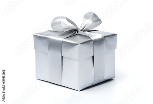 Gift Wrapped with a Box Isolated on White Background © pamela_d_mcadams