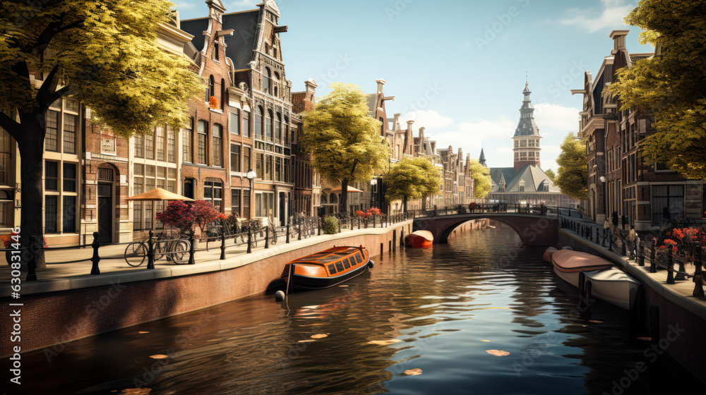 Charming Canals in a Dutch City - European Heritage