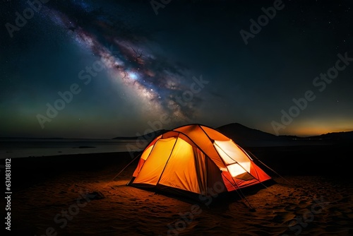 tent in the night