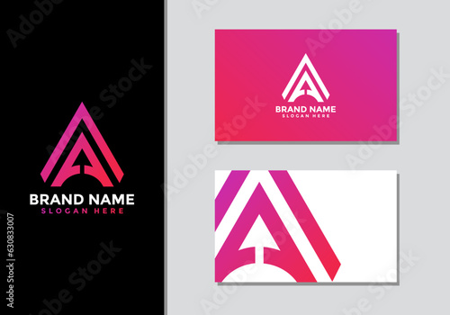 AA initial logo design, A logo, AA Letter Logo Design Template Vector EPS