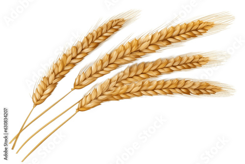 Wheat Spikelet on Transparent Background. Generative Ai