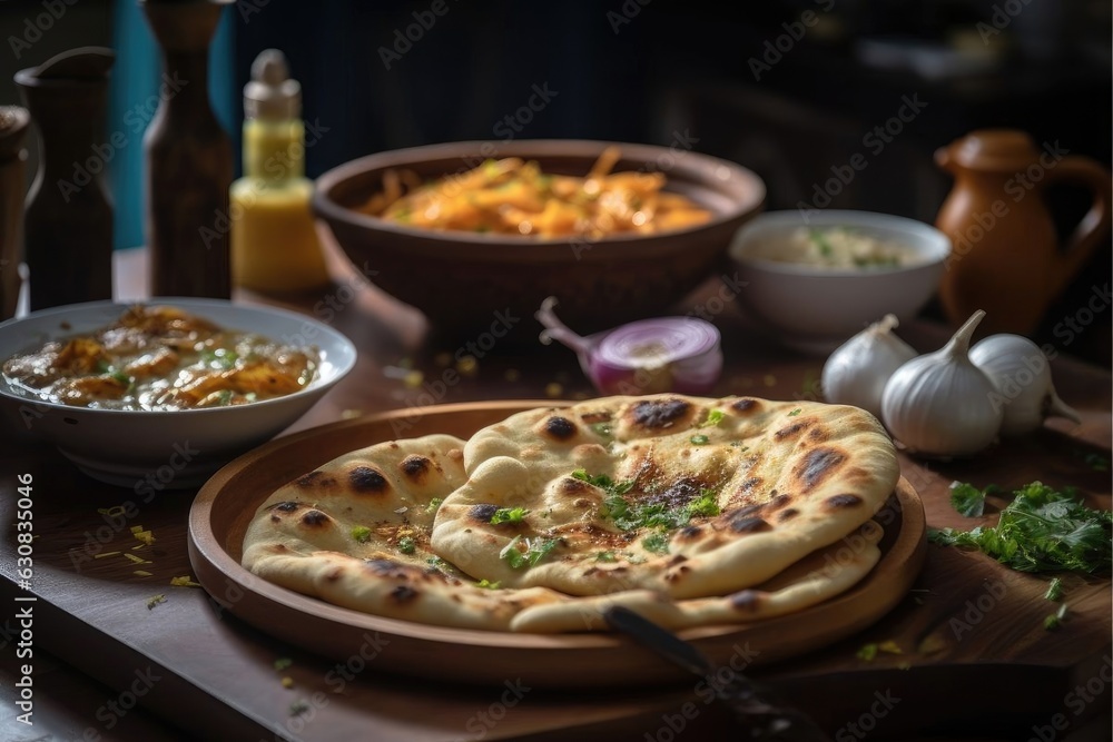 Garlic Naan | Flatbread Garlic Naan | Flatbread