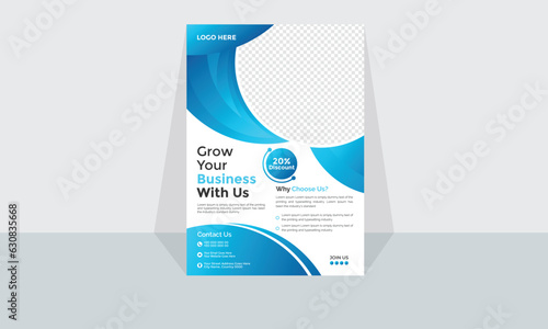 Corporate business flyer template. Professional Design. Poster, design, brochure cover design layout background, gradient color flyer vector template in A4 size Free Vector.