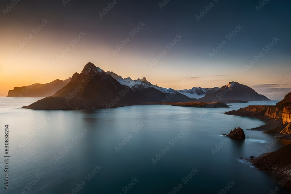 sunrise over the lake